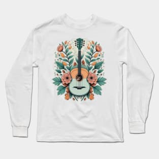 floral Guitar Long Sleeve T-Shirt